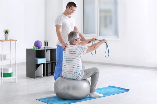 man in phisiotherapy